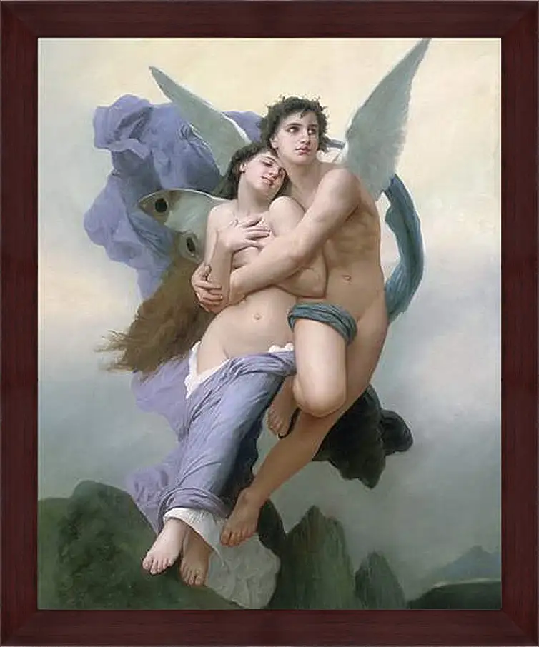 Картина в раме - The Abduction of Psyche - Похищение Психеи. Адольф Вильям Бугро