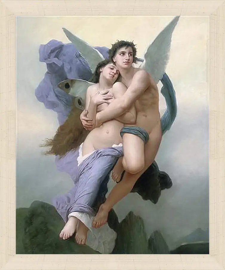 Картина в раме - The Abduction of Psyche - Похищение Психеи. Адольф Вильям Бугро