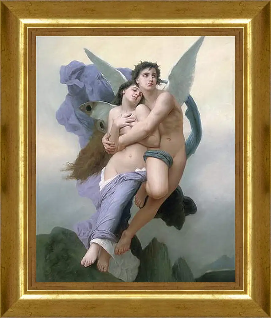 Картина в раме - The Abduction of Psyche - Похищение Психеи. Адольф Вильям Бугро