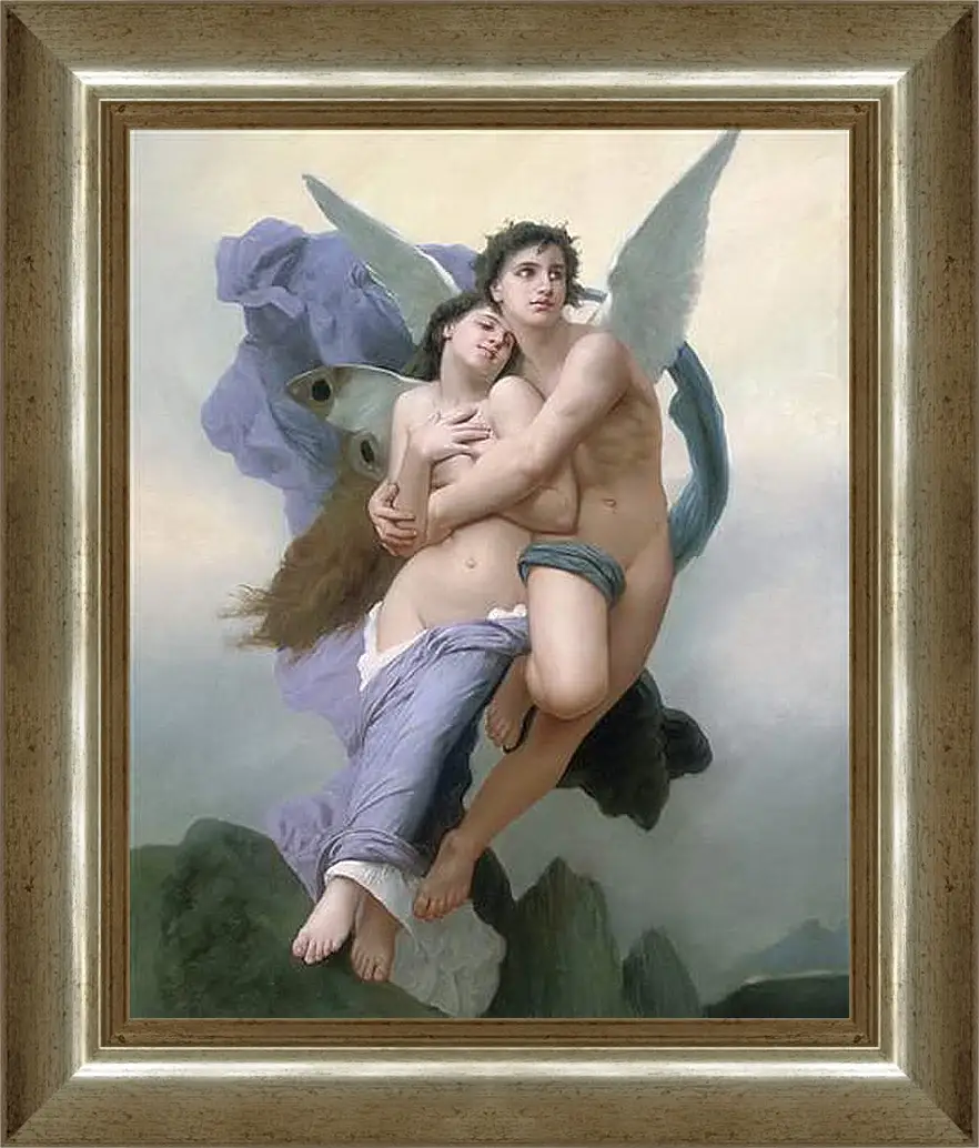 Картина в раме - The Abduction of Psyche - Похищение Психеи. Адольф Вильям Бугро