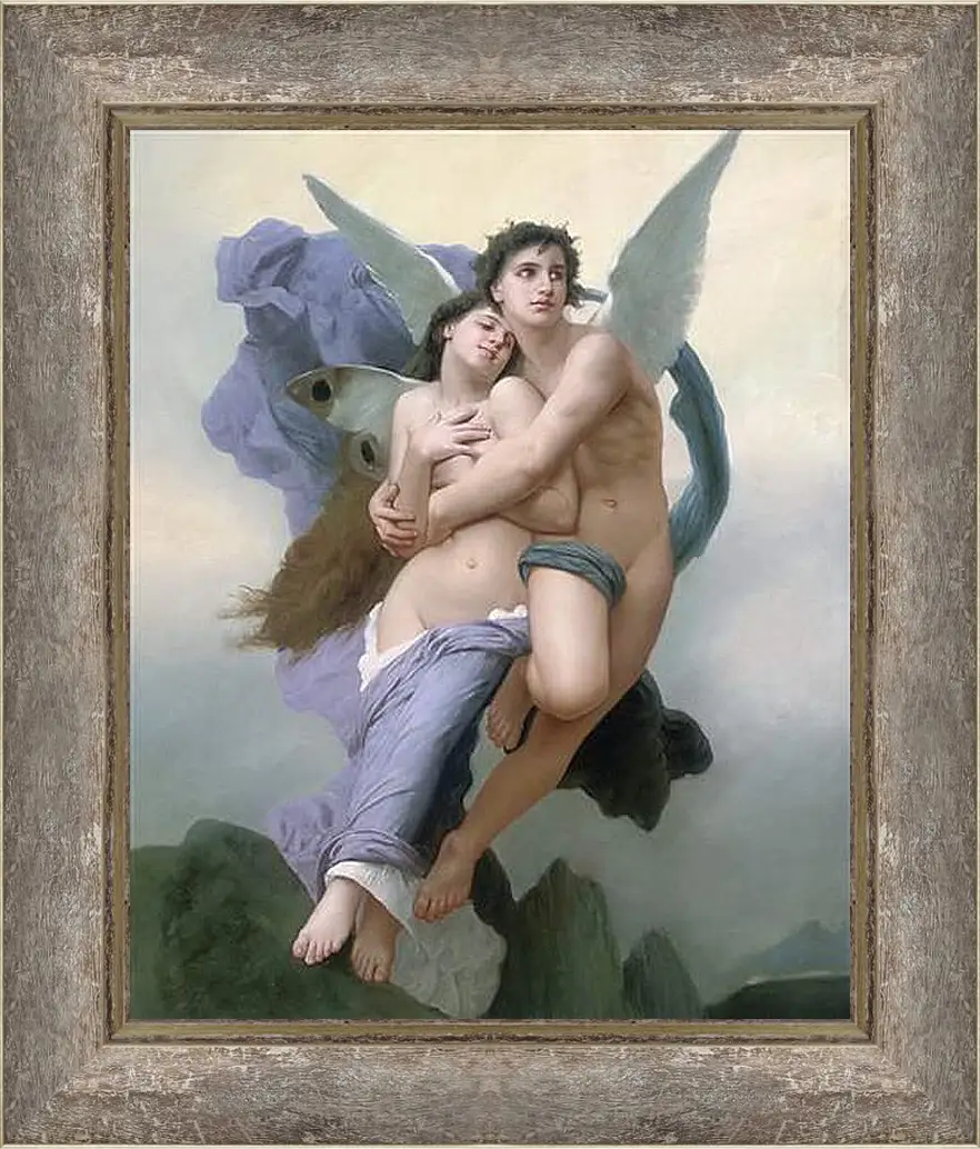 Картина в раме - The Abduction of Psyche - Похищение Психеи. Адольф Вильям Бугро