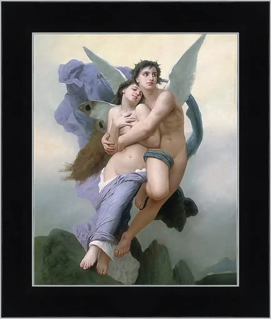 Картина в раме - The Abduction of Psyche - Похищение Психеи. Адольф Вильям Бугро