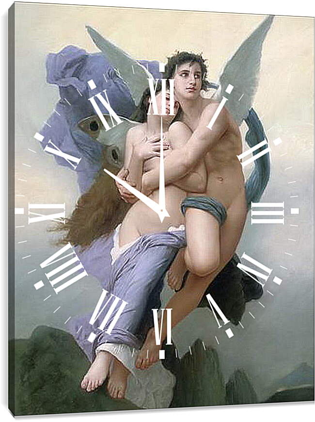 Часы картина - The Abduction of Psyche - Похищение Психеи. Адольф Вильям Бугро