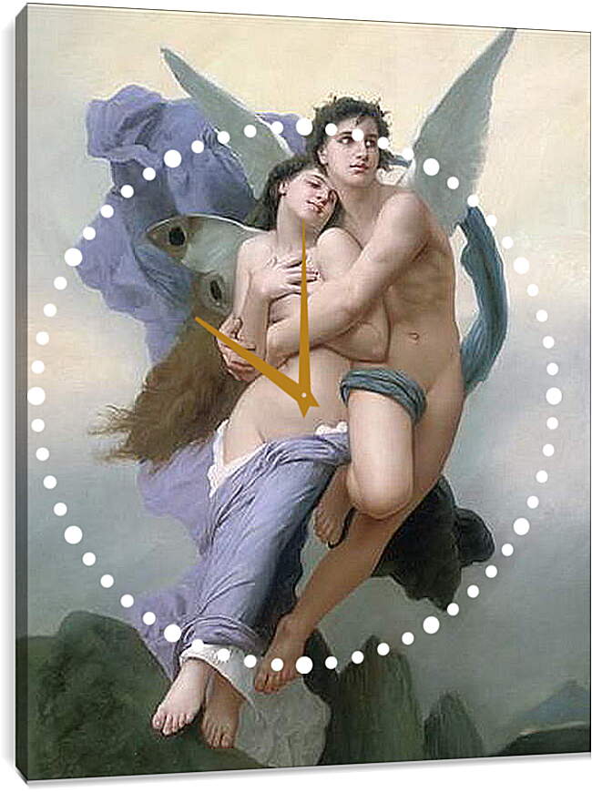 Часы картина - The Abduction of Psyche - Похищение Психеи. Адольф Вильям Бугро