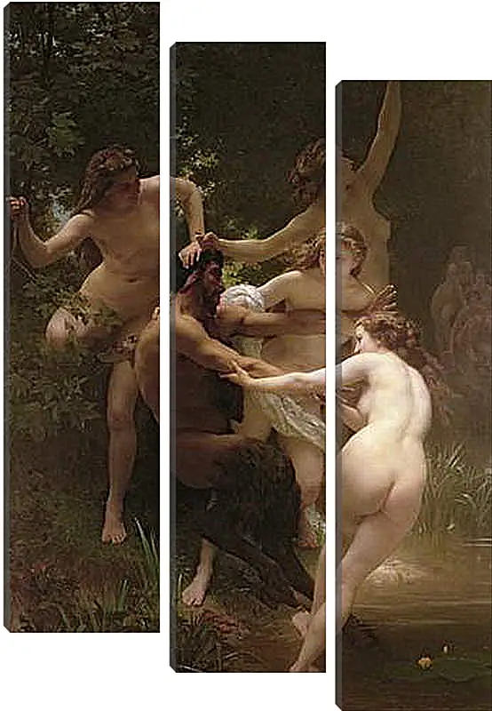 Модульная картина - Nymphs and Satyr - Нимфы и Сатир. Адольф Вильям Бугро