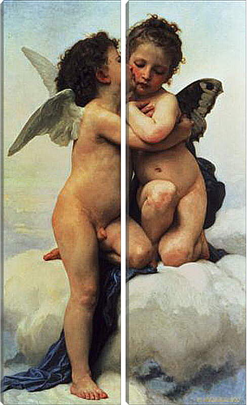 Модульная картина - Купидон и Психея. Адольф Вильям Бугро