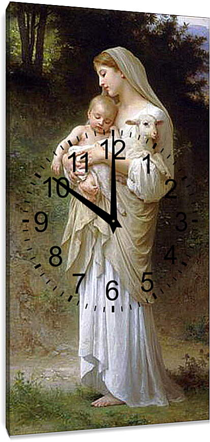 Часы картина - Невинность. Адольф Вильям Бугро