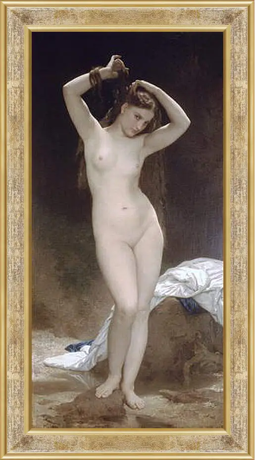 Картина в раме - Baigneuse 1870. Купальщица. Адольф Вильям Бугро