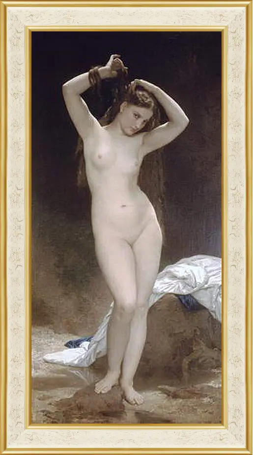 Картина в раме - Baigneuse 1870. Купальщица. Адольф Вильям Бугро