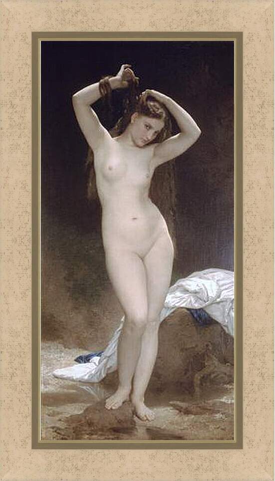 Картина в раме - Baigneuse 1870. Купальщица. Адольф Вильям Бугро