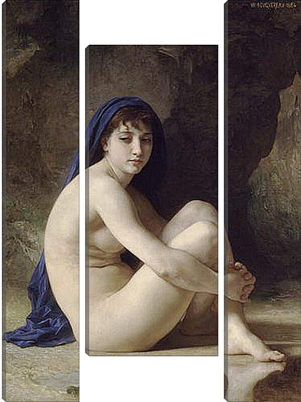 Модульная картина - Baigneuse accroupie. Сидящая купальщица. Адольф Вильям Бугро