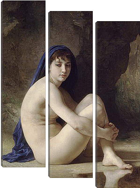 Модульная картина - Baigneuse accroupie. Сидящая купальщица. Адольф Вильям Бугро
