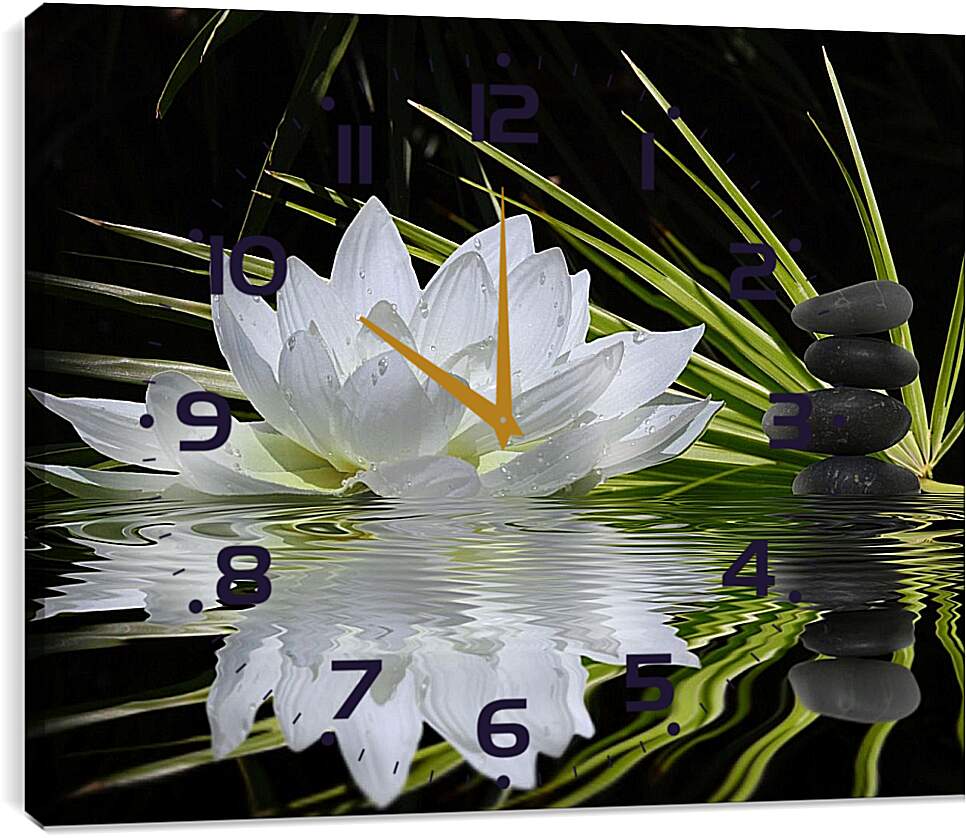 Часы картина - Водяная лилия