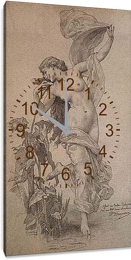 Часы картина - L aurore. Аврора. Адольф Вильям Бугро