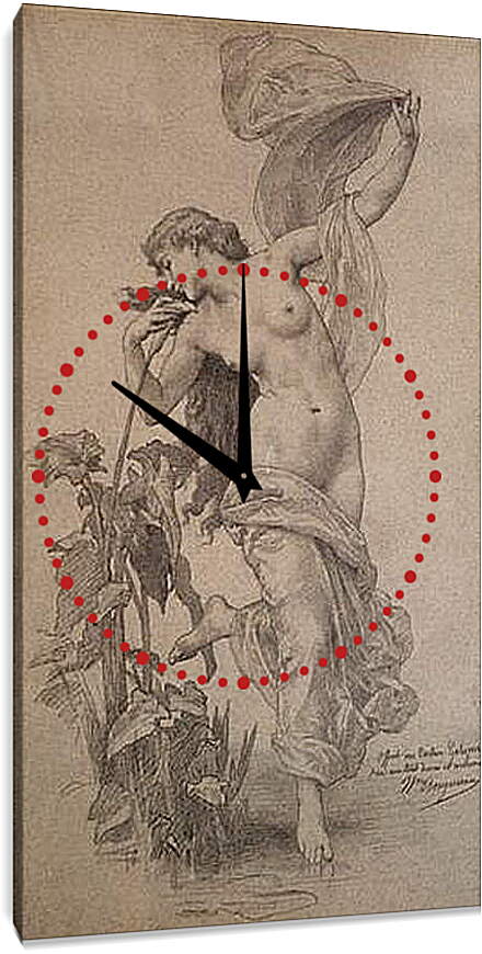 Часы картина - L aurore. Аврора. Адольф Вильям Бугро