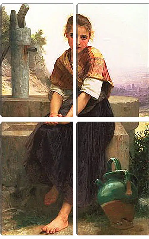 Модульная картина - The Broken Pitcher. Разбитый кувшин. Адольф Вильям Бугро