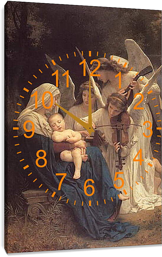 Часы картина - Song of the Angels. Ангельская музыка. Адольф Вильям Бугро