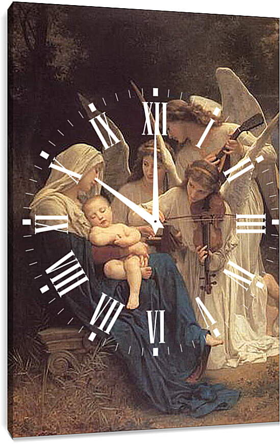 Часы картина - Song of the Angels. Ангельская музыка. Адольф Вильям Бугро