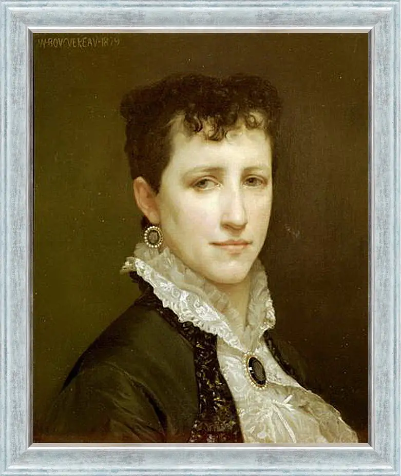 Картина в раме - Portrait of Miss Elizabeth Gardner. Элизабет Гарднер — вторая жена художника. Адольф Вильям Бугро