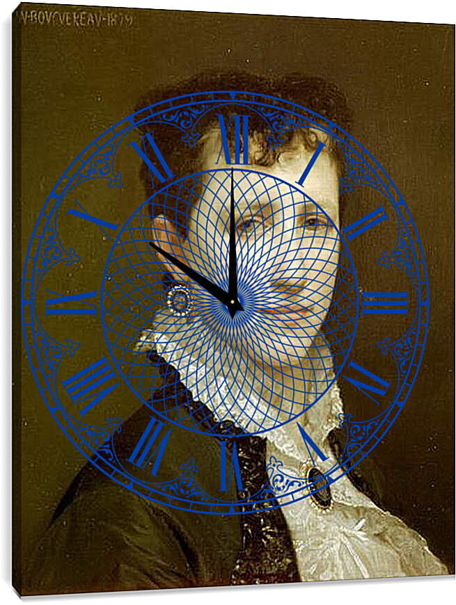 Часы картина - Portrait of Miss Elizabeth Gardner. Элизабет Гарднер — вторая жена художника. Адольф Вильям Бугро
