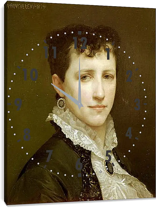 Часы картина - Portrait of Miss Elizabeth Gardner. Элизабет Гарднер — вторая жена художника. Адольф Вильям Бугро