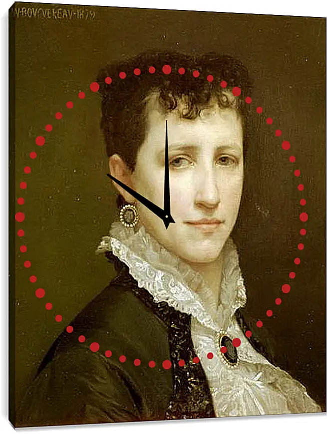 Часы картина - Portrait of Miss Elizabeth Gardner. Элизабет Гарднер — вторая жена художника. Адольф Вильям Бугро