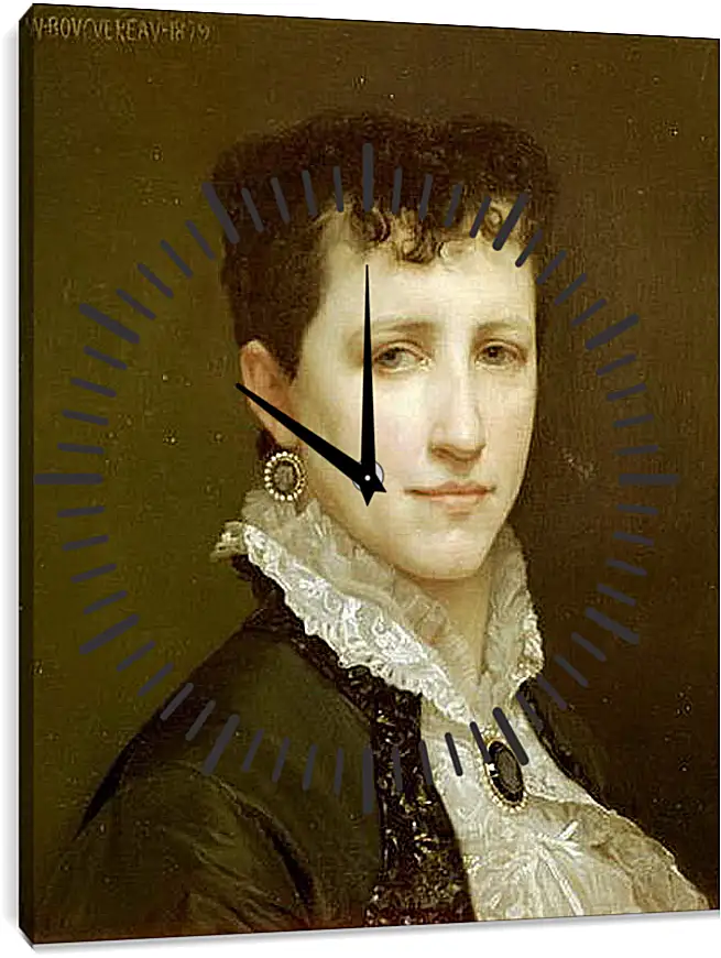 Часы картина - Portrait of Miss Elizabeth Gardner. Элизабет Гарднер — вторая жена художника. Адольф Вильям Бугро