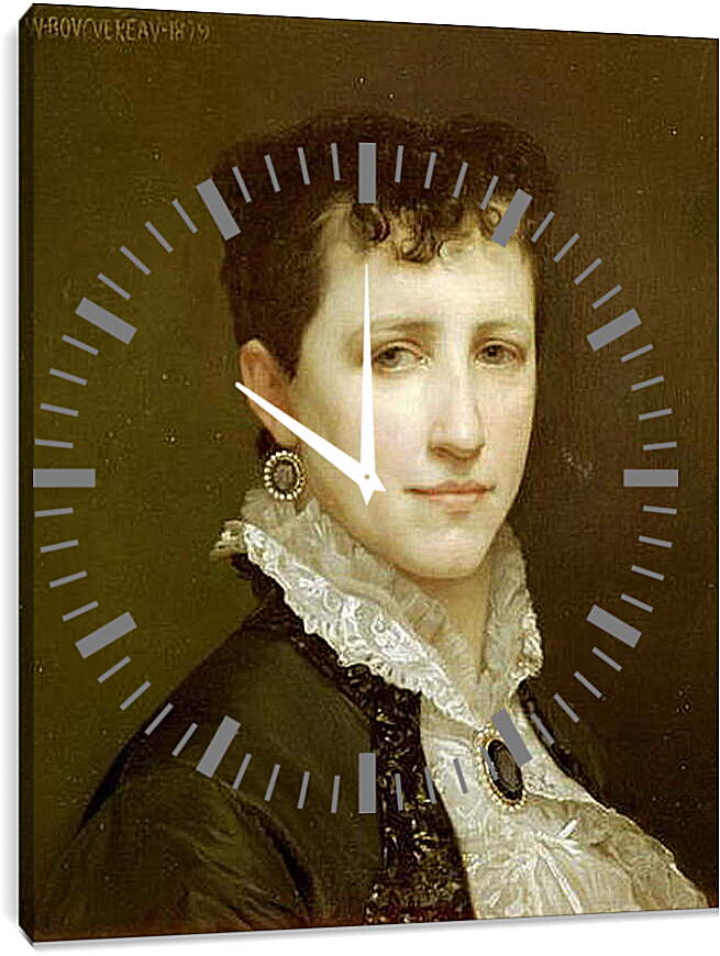 Часы картина - Portrait of Miss Elizabeth Gardner. Элизабет Гарднер — вторая жена художника. Адольф Вильям Бугро