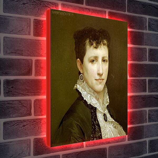 Лайтбокс световая панель - Portrait of Miss Elizabeth Gardner. Элизабет Гарднер — вторая жена художника. Адольф Вильям Бугро