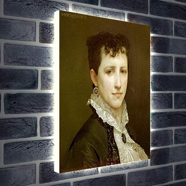 Лайтбокс световая панель - Portrait of Miss Elizabeth Gardner. Элизабет Гарднер — вторая жена художника. Адольф Вильям Бугро