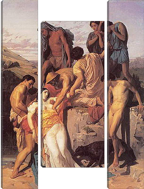 Модульная картина - Zenobia Retrouvee par les Bergers sur les Bords de Laraxe. Зенобия на берегу Аракса. Адольф Вильям Бугро