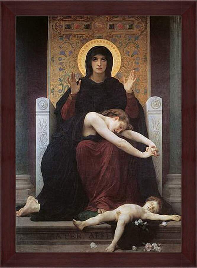 Картина в раме - Vierge Consolatrice. Утешающая Дева. Адольф Вильям Бугро