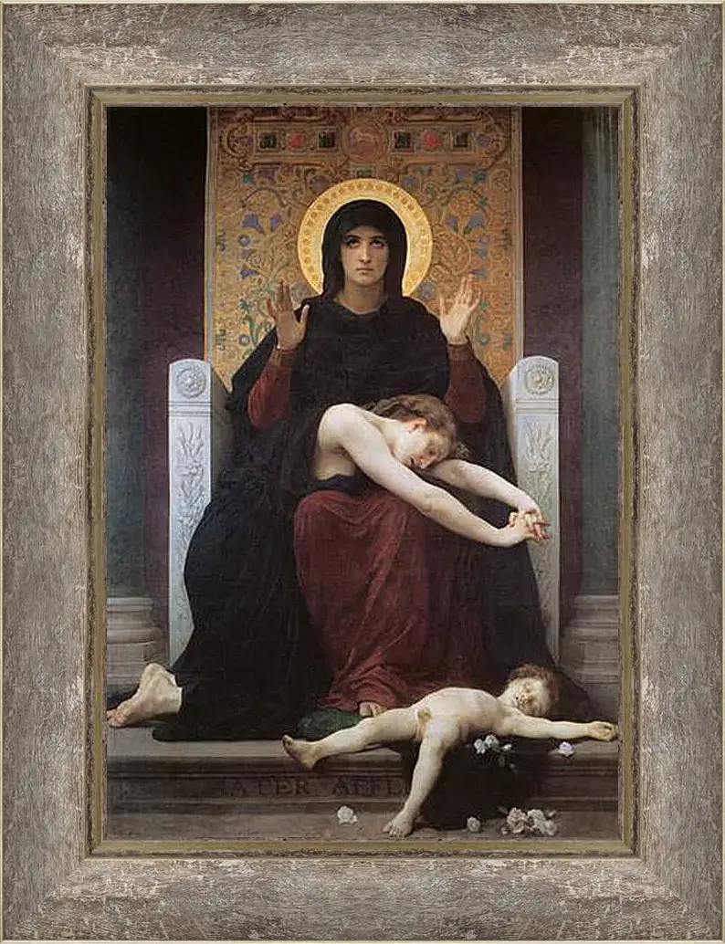 Картина в раме - Vierge Consolatrice. Утешающая Дева. Адольф Вильям Бугро
