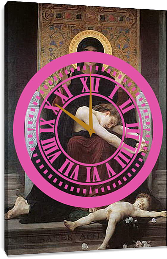 Часы картина - Vierge Consolatrice. Утешающая Дева. Адольф Вильям Бугро