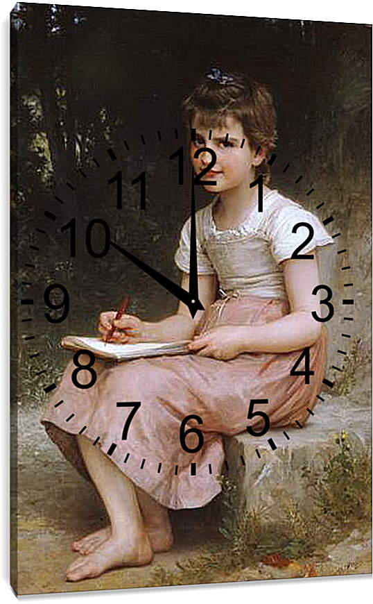 Часы картина - Une Vocation. Адольф Вильям Бугро