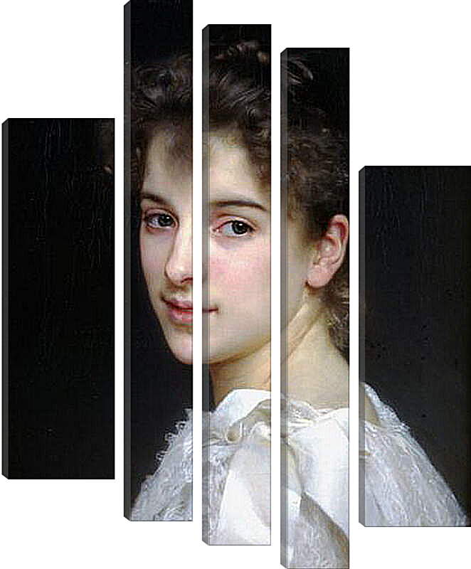 Модульная картина - Portrait de Gabrielle Cot - Габриэль Кот. Адольф Вильям Бугро