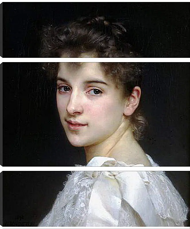 Модульная картина - Portrait de Gabrielle Cot - Габриэль Кот. Адольф Вильям Бугро