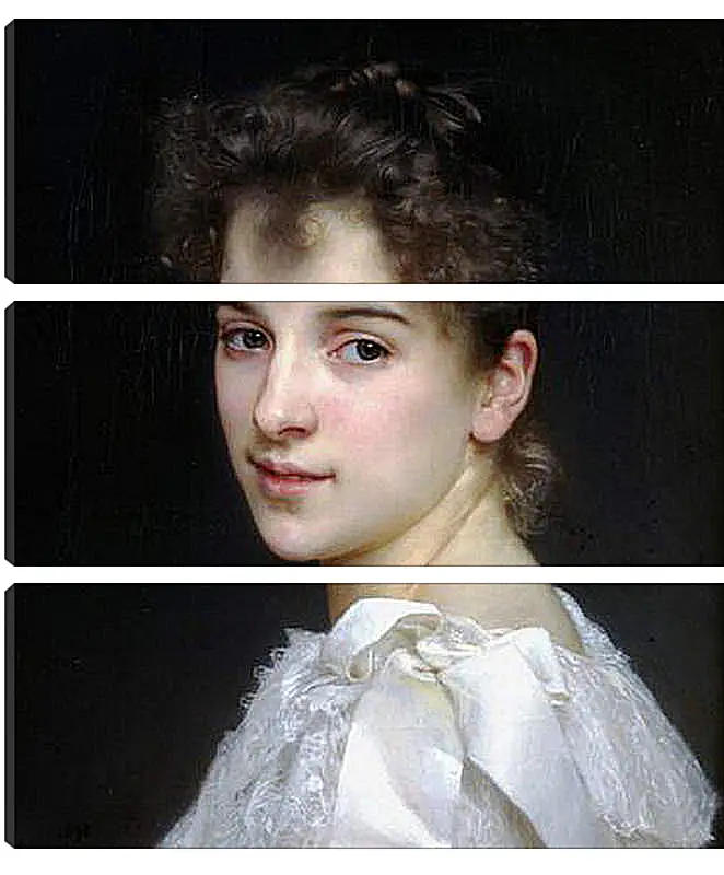 Модульная картина - Portrait de Gabrielle Cot - Габриэль Кот. Адольф Вильям Бугро