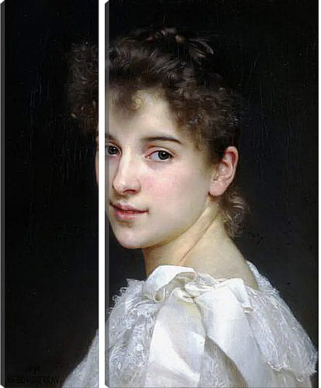 Модульная картина - Portrait de Gabrielle Cot - Габриэль Кот. Адольф Вильям Бугро