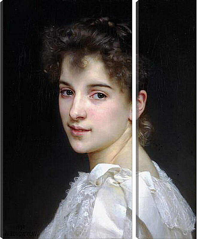 Модульная картина - Portrait de Gabrielle Cot - Габриэль Кот. Адольф Вильям Бугро
