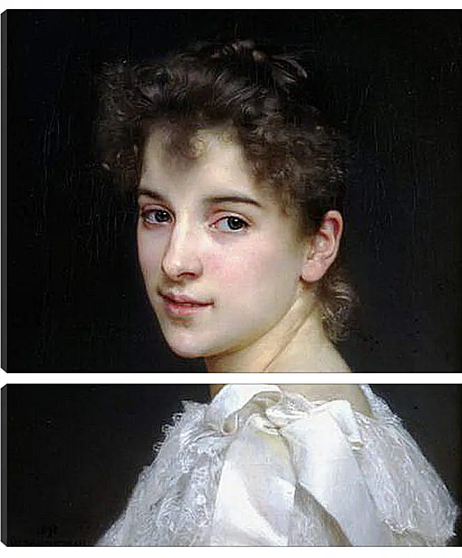 Модульная картина - Portrait de Gabrielle Cot - Габриэль Кот. Адольф Вильям Бугро