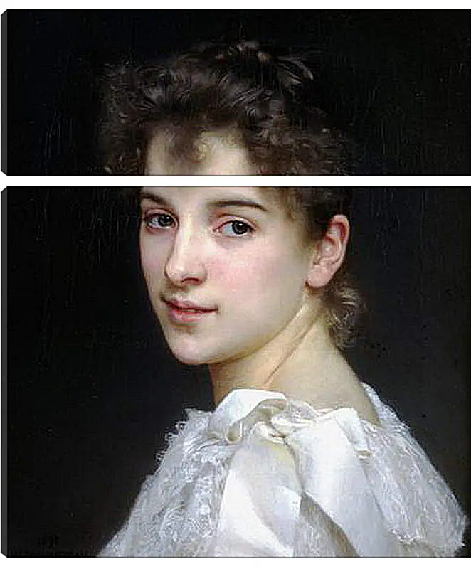 Модульная картина - Portrait de Gabrielle Cot - Габриэль Кот. Адольф Вильям Бугро