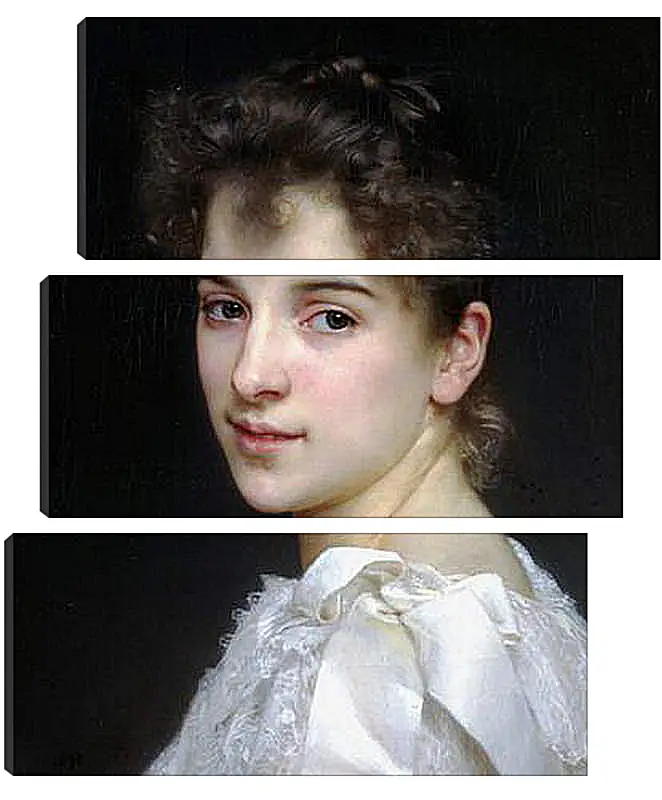 Модульная картина - Portrait de Gabrielle Cot - Габриэль Кот. Адольф Вильям Бугро