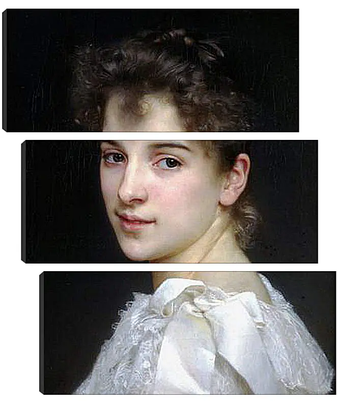 Модульная картина - Portrait de Gabrielle Cot - Габриэль Кот. Адольф Вильям Бугро