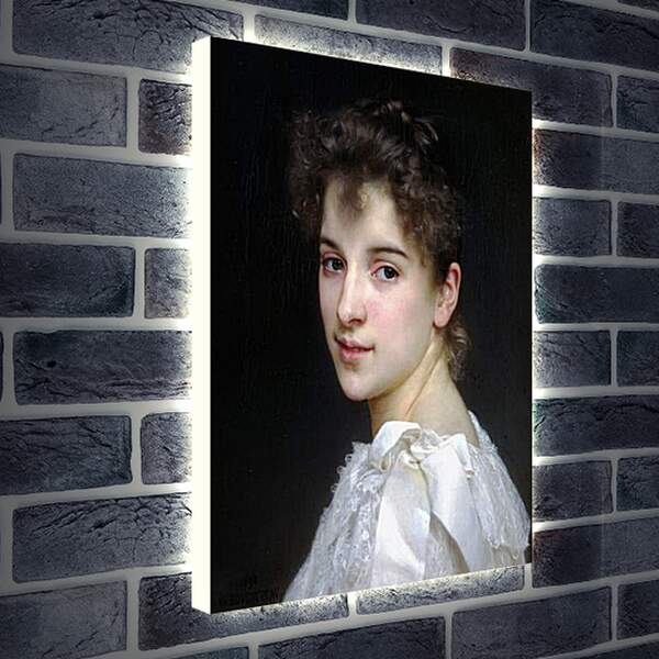 Лайтбокс световая панель - Portrait de Gabrielle Cot - Габриэль Кот. Адольф Вильям Бугро