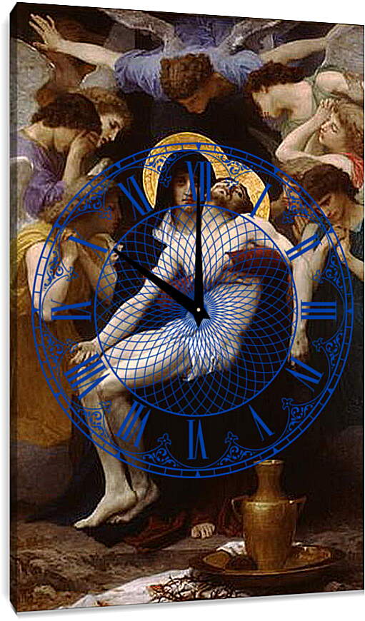 Часы картина - Pieta. Адольф Вильям Бугро