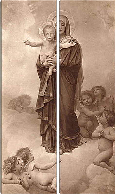 Модульная картина - Notre Dame des Anges.Мария с Младенцем и ангелами. Адольф Вильям Бугро