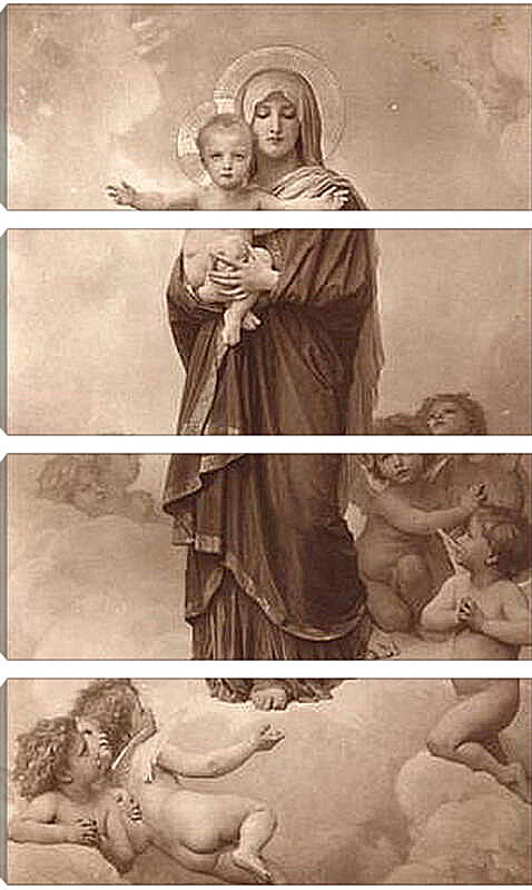 Модульная картина - Notre Dame des Anges.Мария с Младенцем и ангелами. Адольф Вильям Бугро