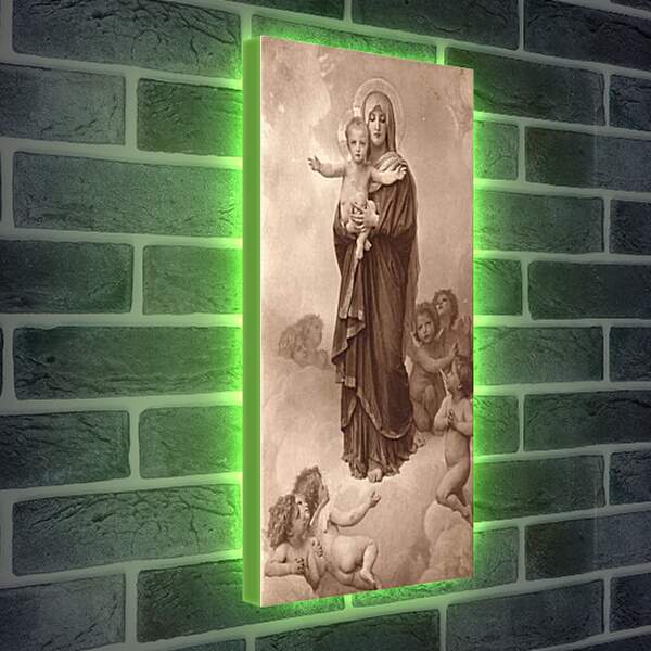 Лайтбокс световая панель - Notre Dame des Anges.Мария с Младенцем и ангелами. Адольф Вильям Бугро