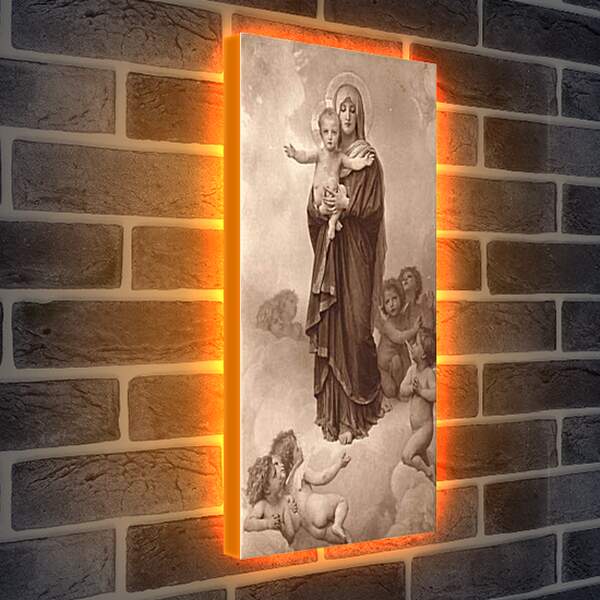 Лайтбокс световая панель - Notre Dame des Anges.Мария с Младенцем и ангелами. Адольф Вильям Бугро